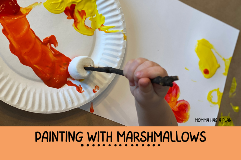 Painting With Marshmallows, A Fun Project For Your Toddler