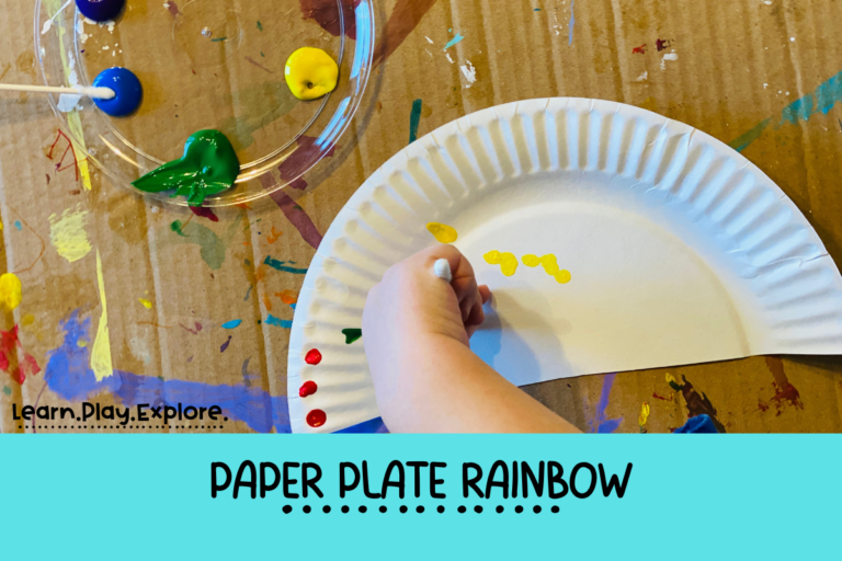 Easy Paper Plate Rainbow Craft For Toddlers
