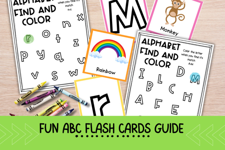 ​Fun ABC Flash Cards Guide for Toddlers and Preschoolers -Free Printable