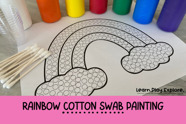 Rainbow Cotton Swab Painting